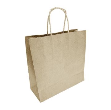 Picture of Fiesta Recyclable Twist Handle Brown Paper Bags Small (250 Pack)