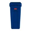 Picture of Rubbermaid Slim Jim Bin with Venting Channels Blue 60Ltr