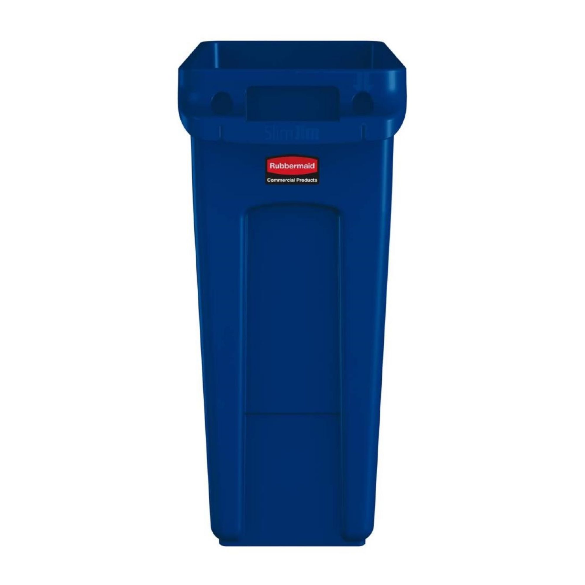 Picture of Rubbermaid Slim Jim Bin with Venting Channels Blue 60Ltr