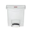 Picture of Rubbermaid Slim Jim Step-On Pedal Bin White 15Ltr