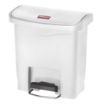 Picture of Rubbermaid Slim Jim Step-On Pedal Bin White 15Ltr