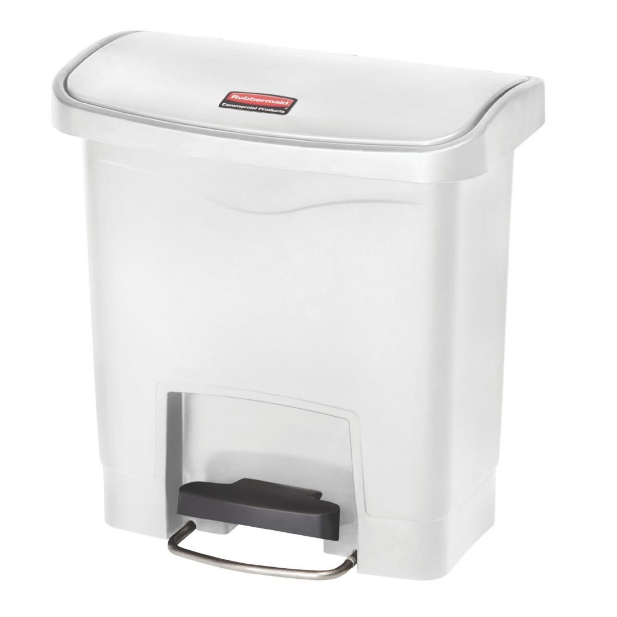 Picture of Rubbermaid Slim Jim Step-On Pedal Bin White 15Ltr