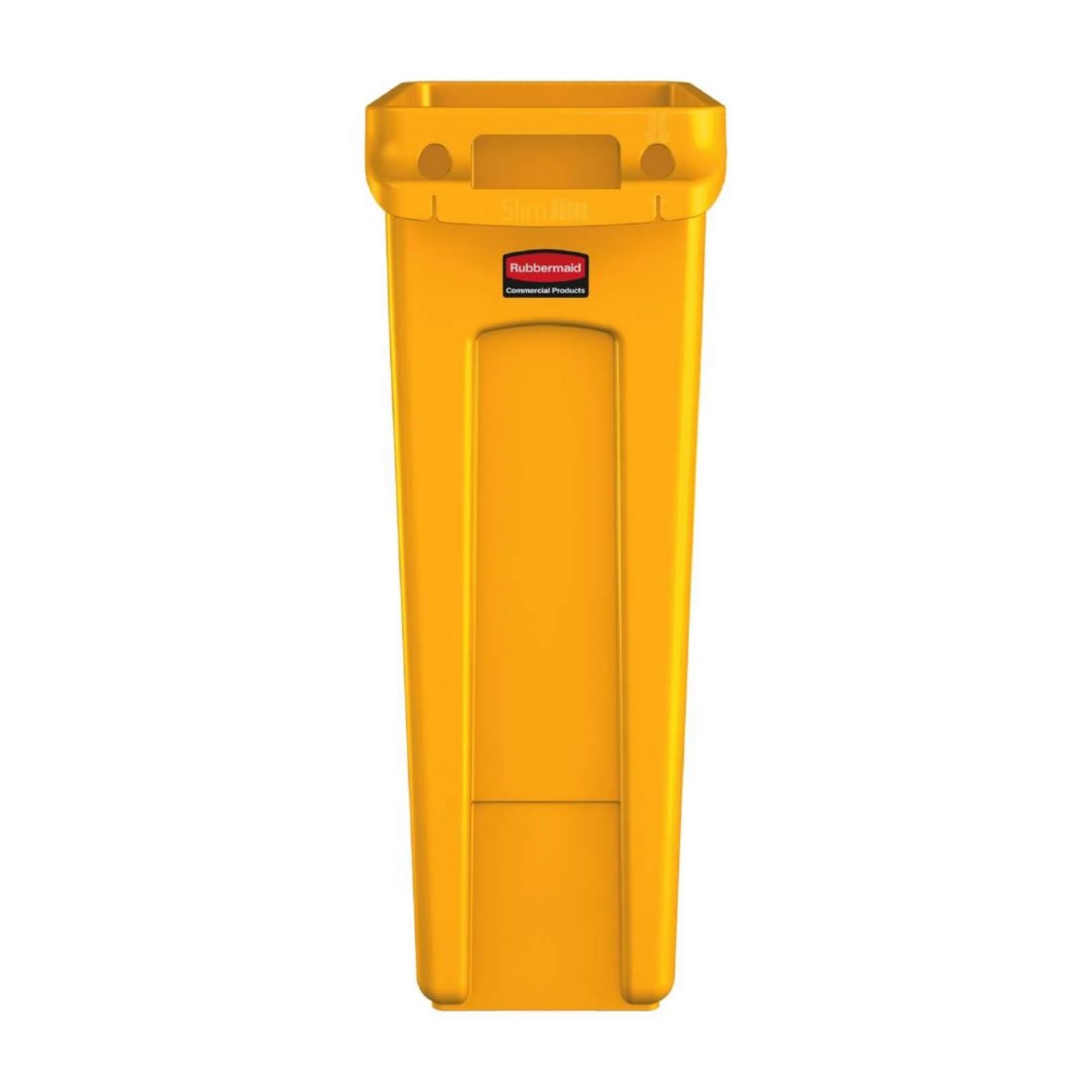 Picture of Rubbermaid Slim Jim Bin with Venting Channels Yellow 87Ltr