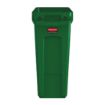 Picture of Rubbermaid Slim Jim Bin with Venting Channels Green 60Ltr