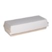 Picture of Notpla 8"x3" Clamshell Hot Dog Boxes White (250 Pack)