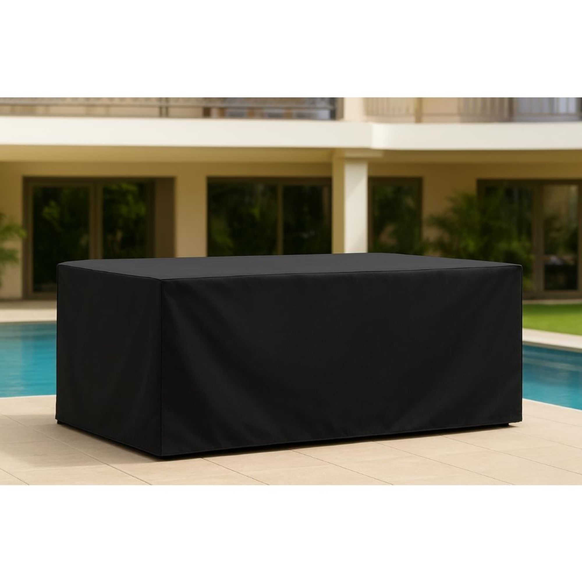 Picture of Bolero Rectangular Outdoor Chair & Table Cover Black 3100x1500mm
