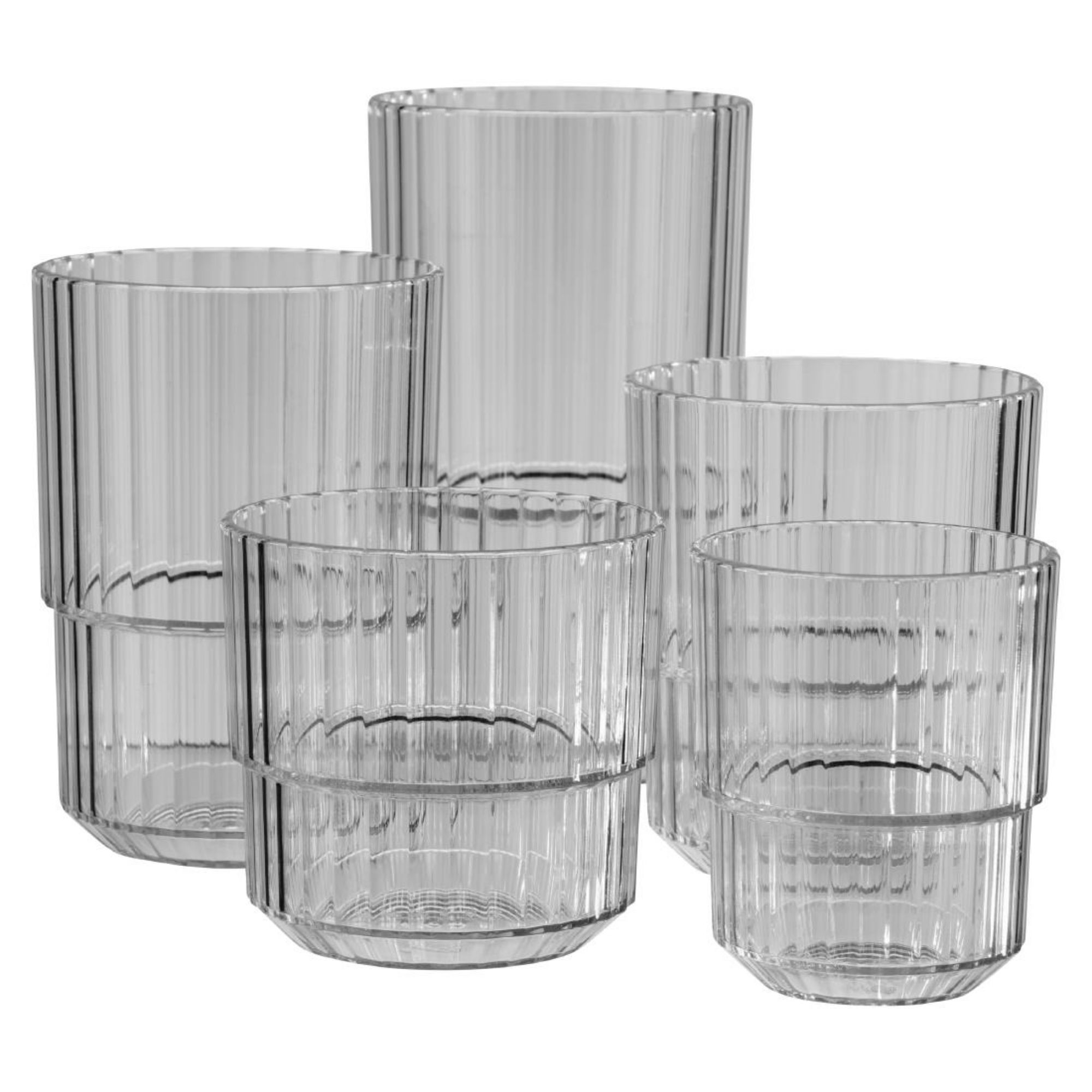 Picture of APS Linea French Grey Drinking Cups 300ml (48 Pack)