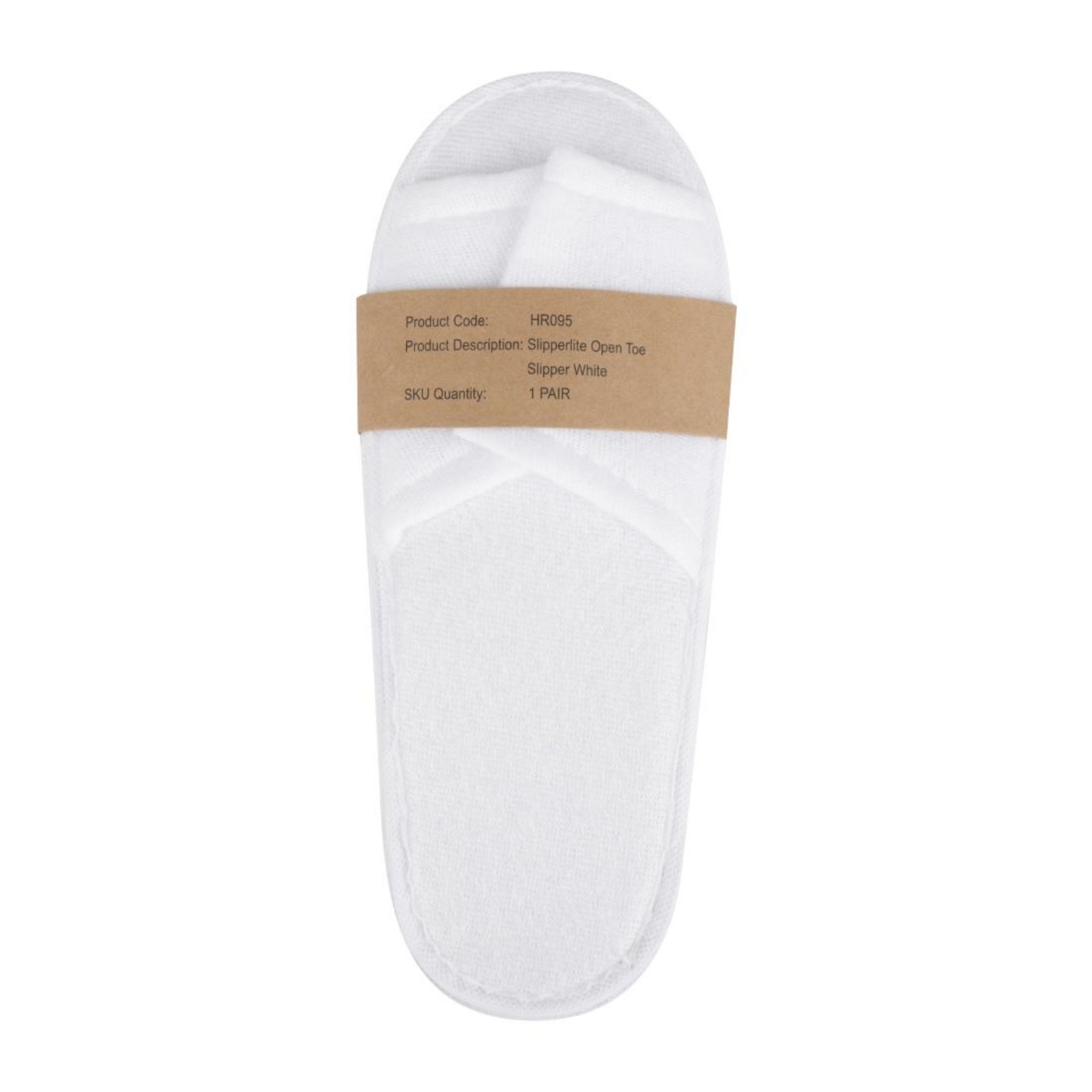 Picture of Mitre Essentials Slipperlite Open Toe Slippers White