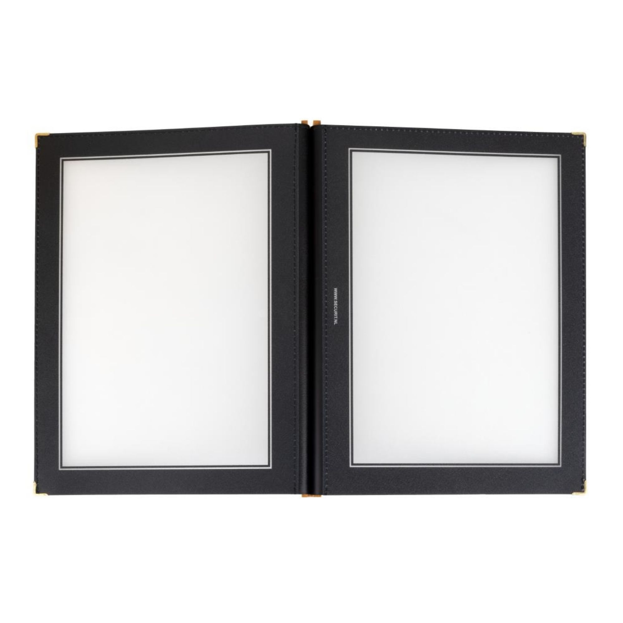 Picture of Securit Wood Spine American Style Menu Covers and Storage Box A4 Black