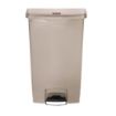 Picture of Rubbermaid Slim Jim Front Step-On Pedal Bin Beige 68Ltr