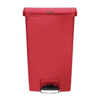 Picture of Rubbermaid Slim Jim Step-On Pedal Bin Red 68Ltr