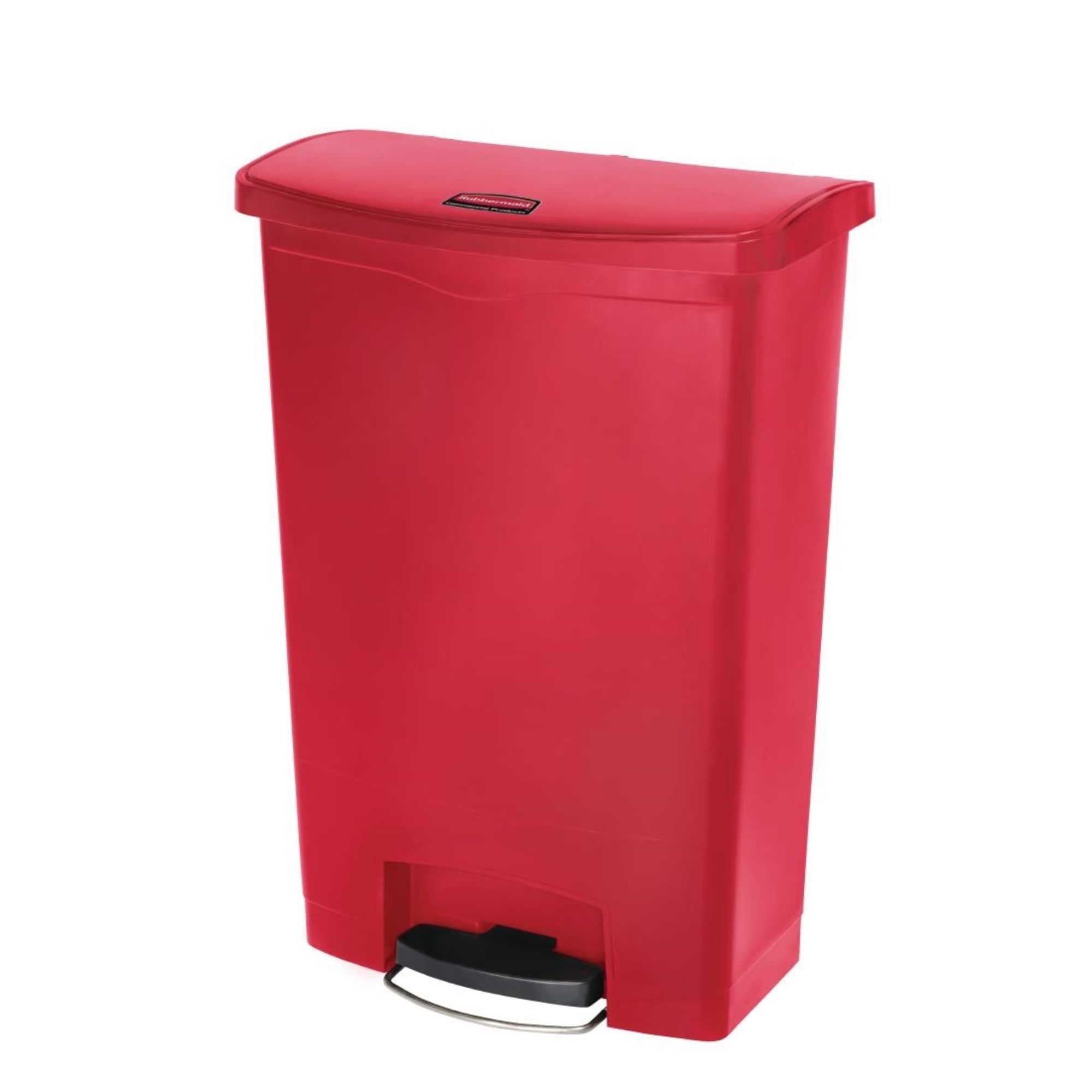 Picture of Rubbermaid Slim Jim Front Step-On Pedal Bin Red 90Ltr