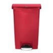 Picture of Rubbermaid Slim Jim Front Step-On Pedal Bin Red 50Ltr