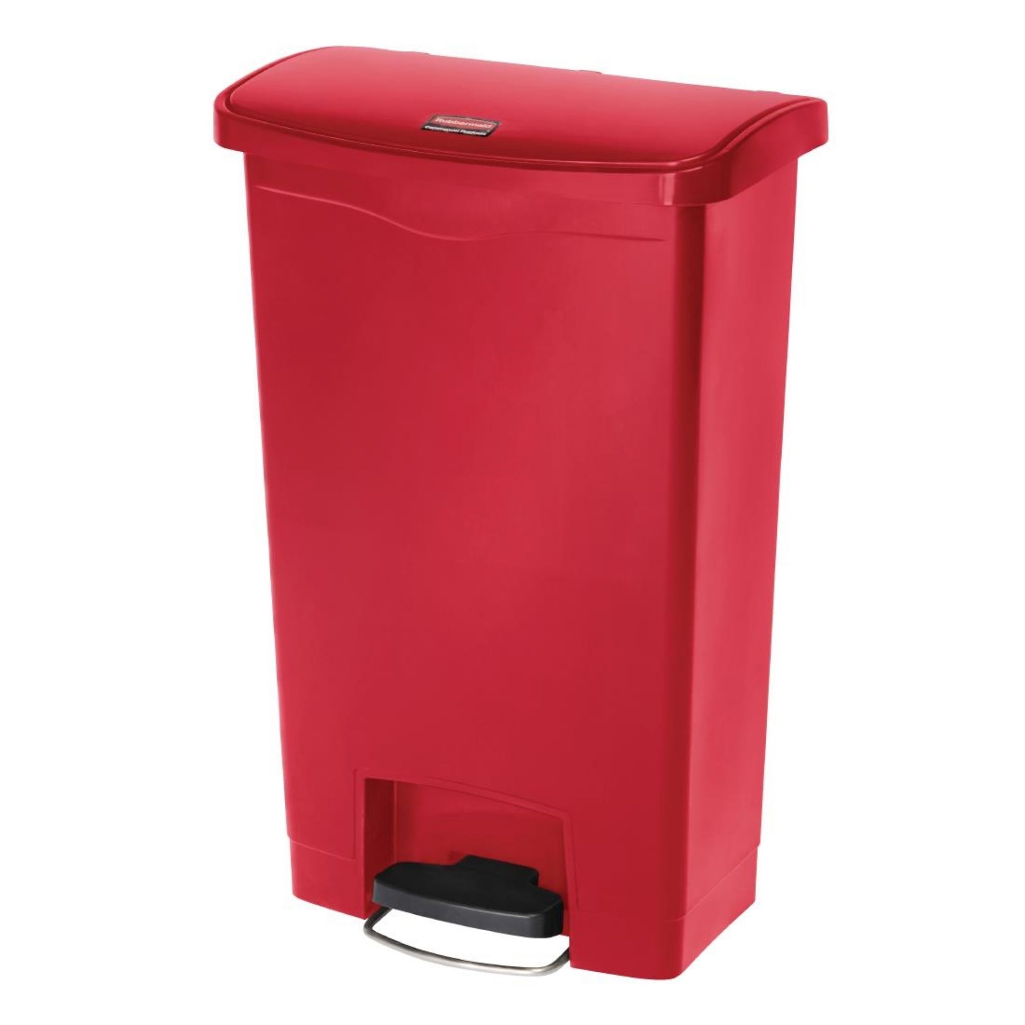 Picture of Rubbermaid Slim Jim Front Step-On Pedal Bin Red 50Ltr