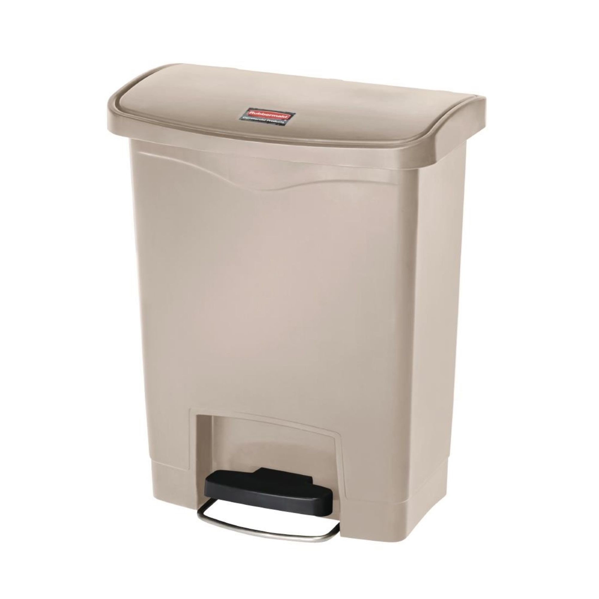 Picture of Rubbermaid Slim Jim Front Step-On Pedal Bin Beige 30Ltr