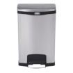 Picture of Rubbermaid Slim Jim Step-On Pedal Bin Stainless Steel 50Ltr