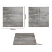 Picture of Bolero Pre-Drilled Square Melamine Table Top Ash Grey 600mm