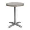 Picture of Bolero Pre-Drilled Round Melamine Table Top Ash Grey 600mm