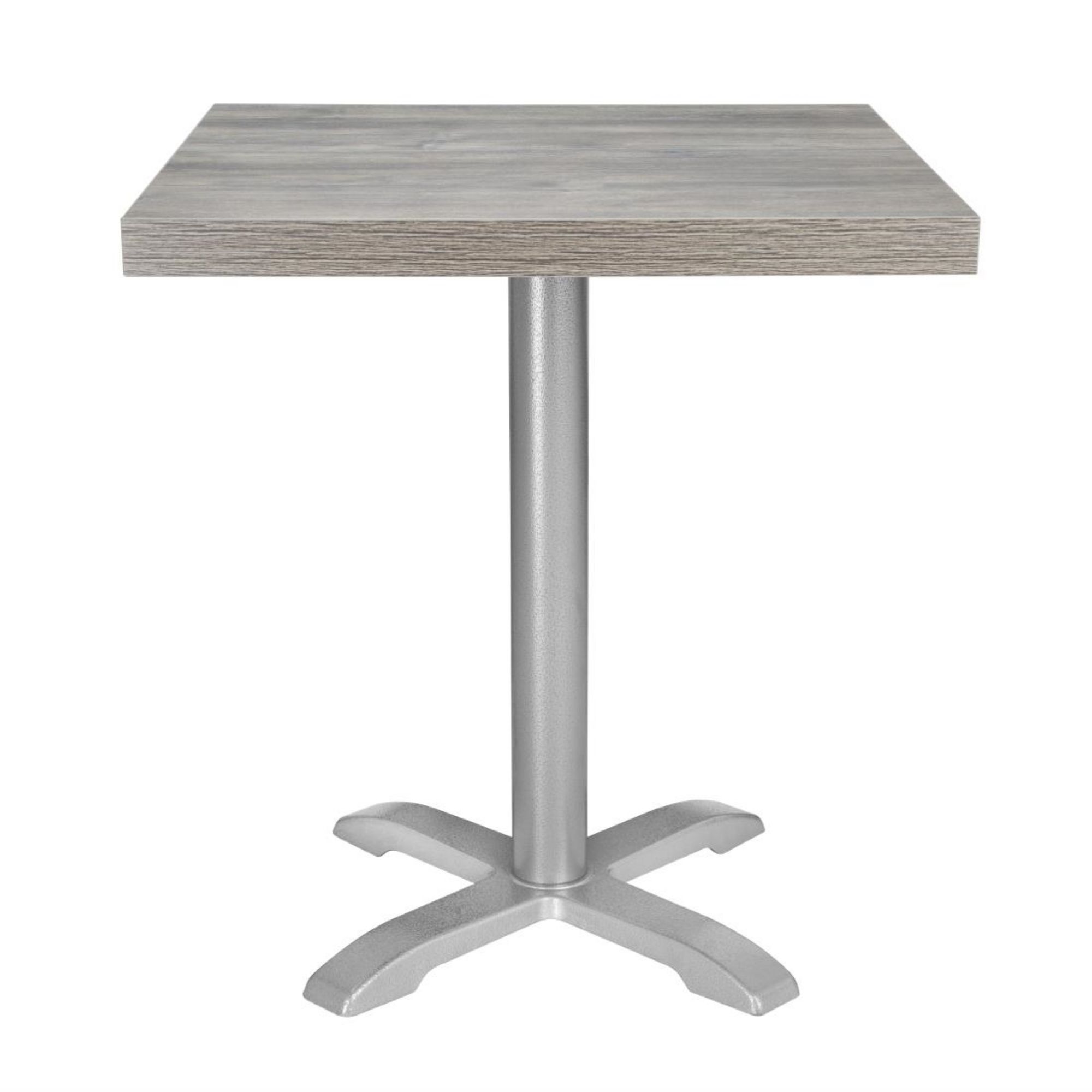Picture of Bolero Pre-Drilled Square Melamine Table Top Ash Grey 600mm