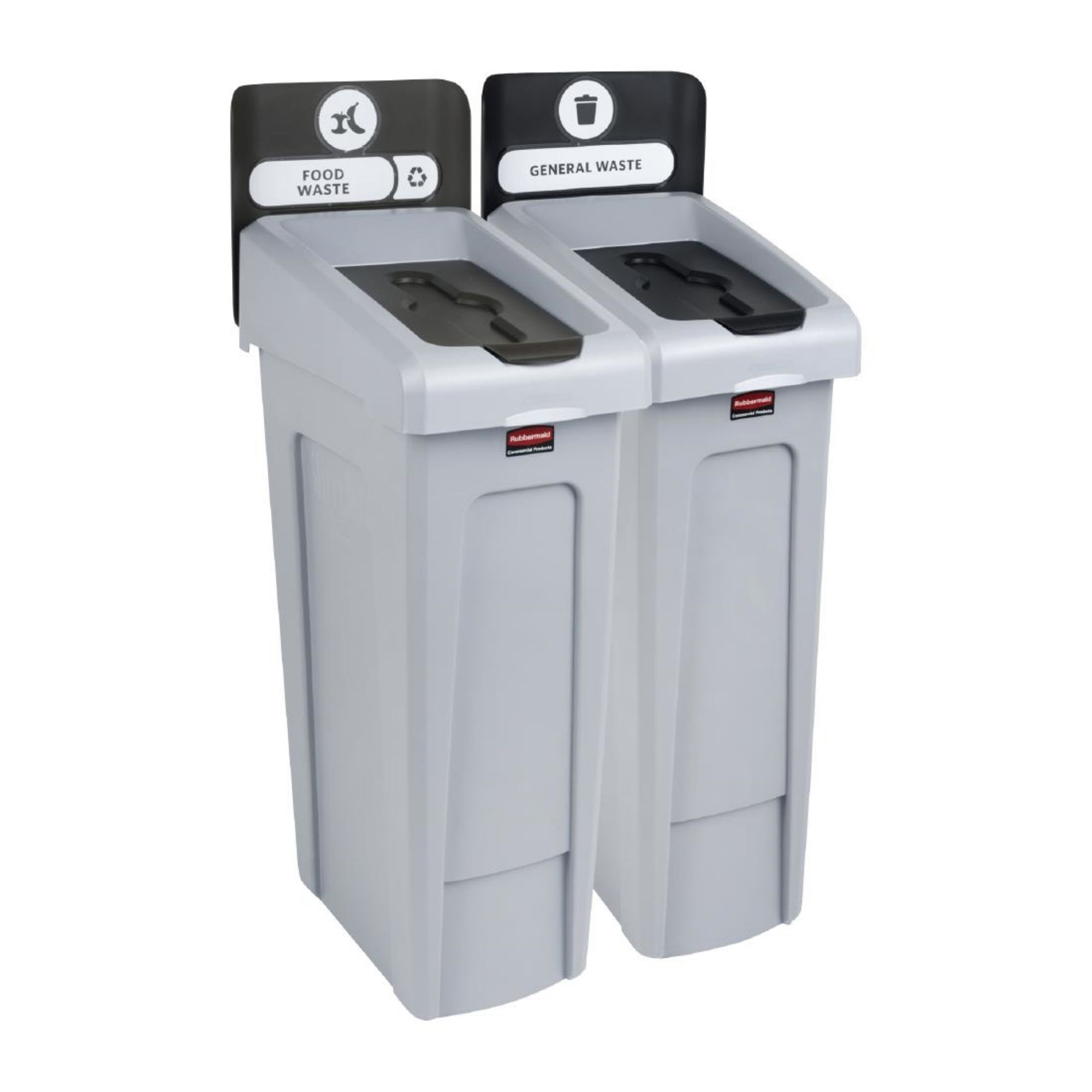 Picture of Rubbermaid Slim Jim Two Stream Recycling Station 2x 87Ltr