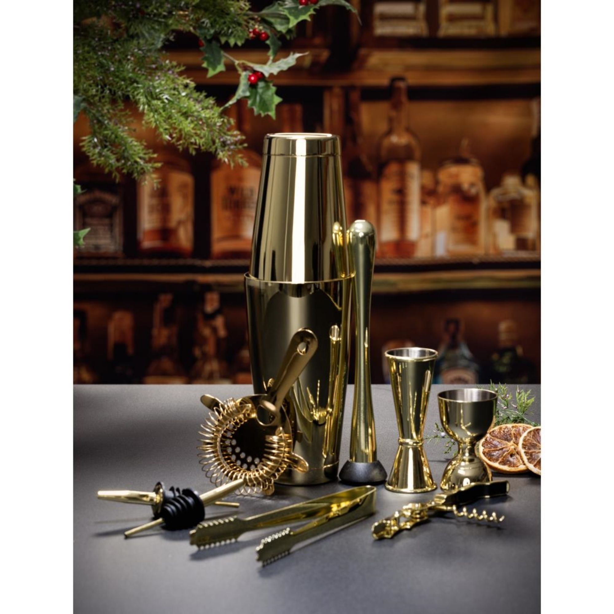 Picture of Beaumont Gold Plated Banded Jigger 25ml/35ml/50ml