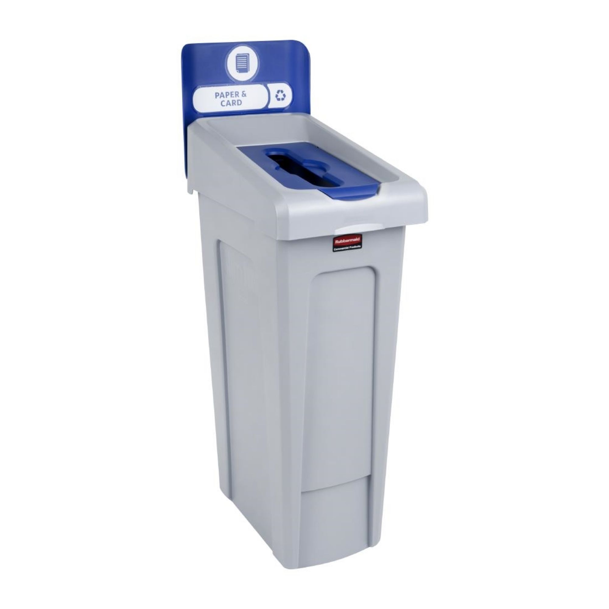 Picture of Rubbermaid Slim Jim Paper & Card Recycling Station Blue 87Ltr