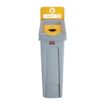 Picture of Rubbermaid Slim Jim Plastic Recycling Station Yellow 87Ltr
