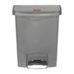 Picture of Rubbermaid Slim Jim Front Step-On Pedal Bin Grey 30Ltr