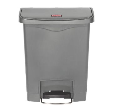 Picture of Rubbermaid Slim Jim Front Step-On Pedal Bin Grey 30Ltr