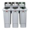 Picture of Rubbermaid Slim Jim Three Stream Recycling Station 3x 87Ltr