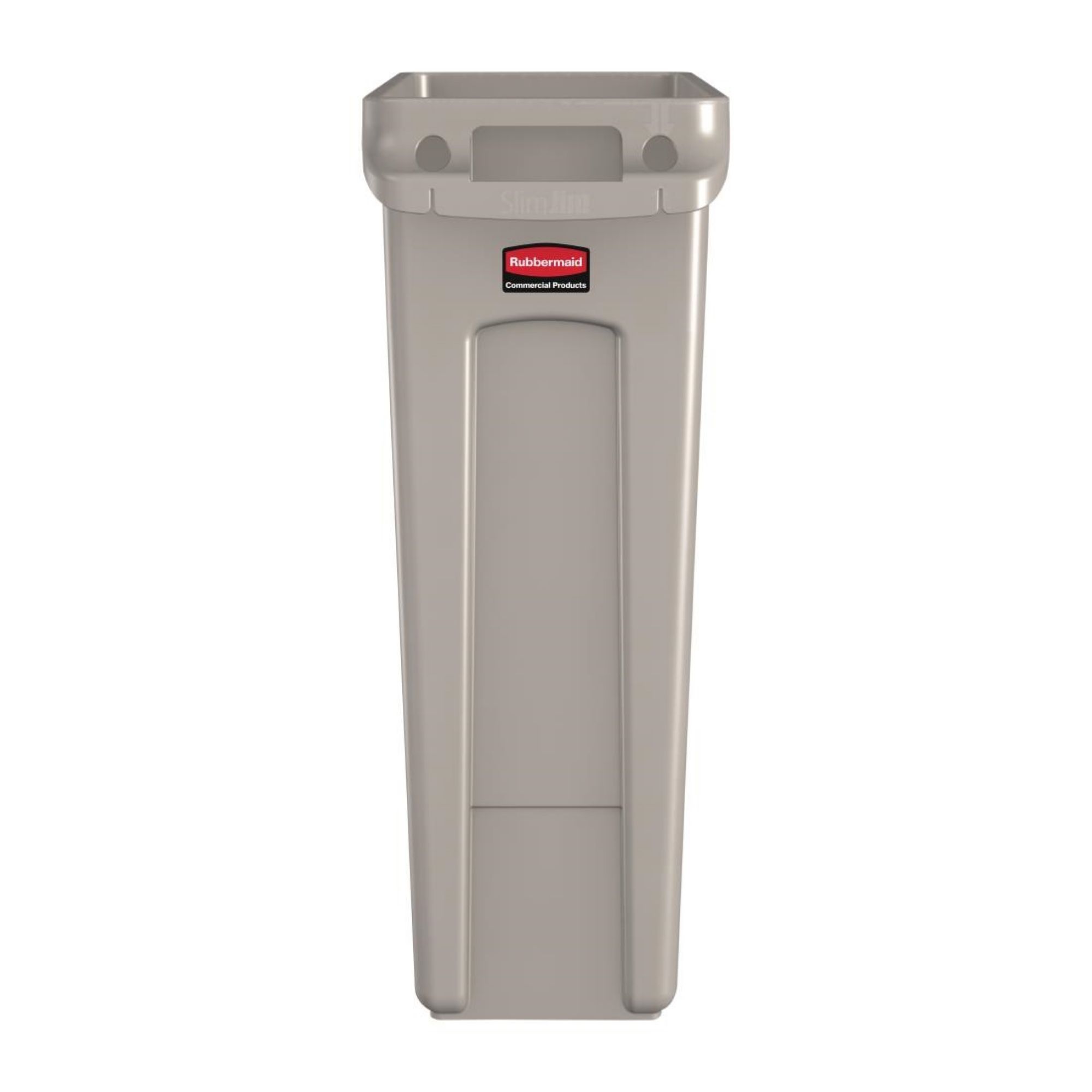 Picture of Rubbermaid Slim Jim Bin with Venting Channels Beige 87Ltr