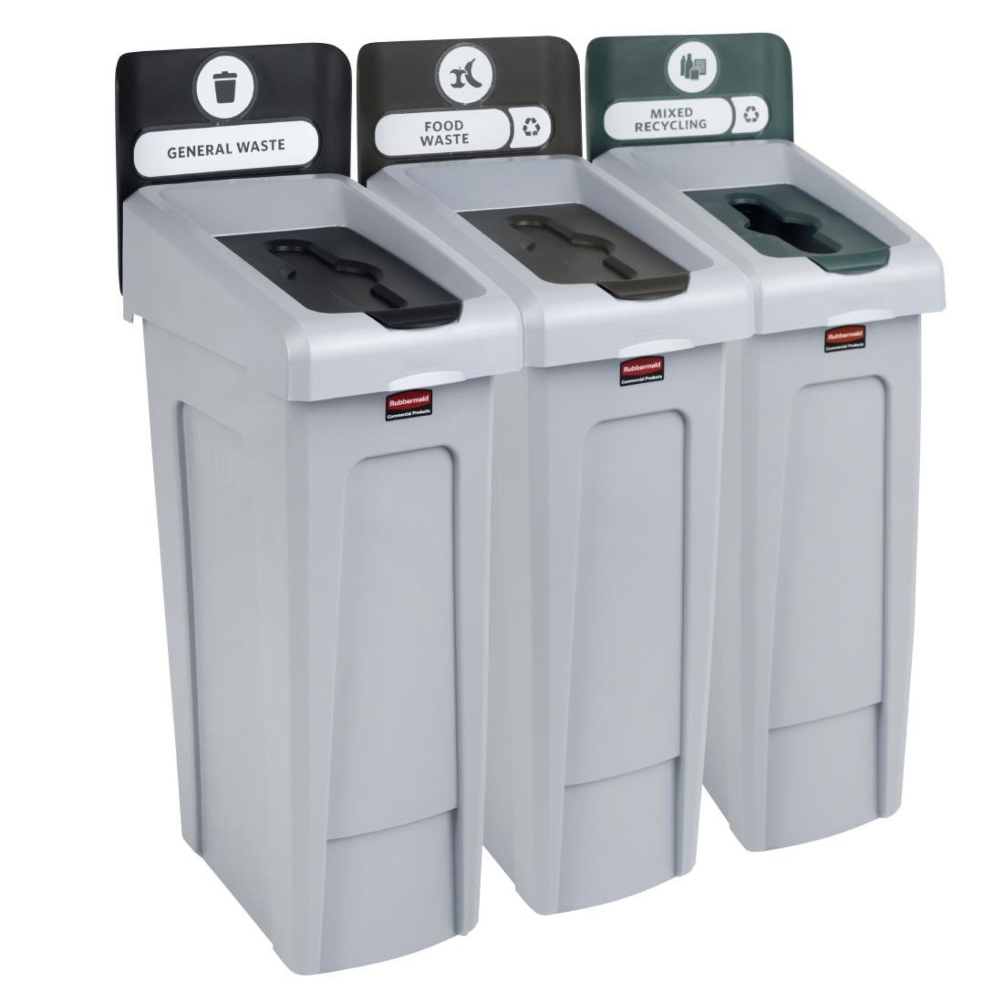 Picture of Rubbermaid Slim Jim Three Stream Recycling Station 3x 87Ltr