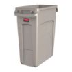 Picture of Rubbermaid Slim Jim Bin with Venting Channels Beige 60Ltr
