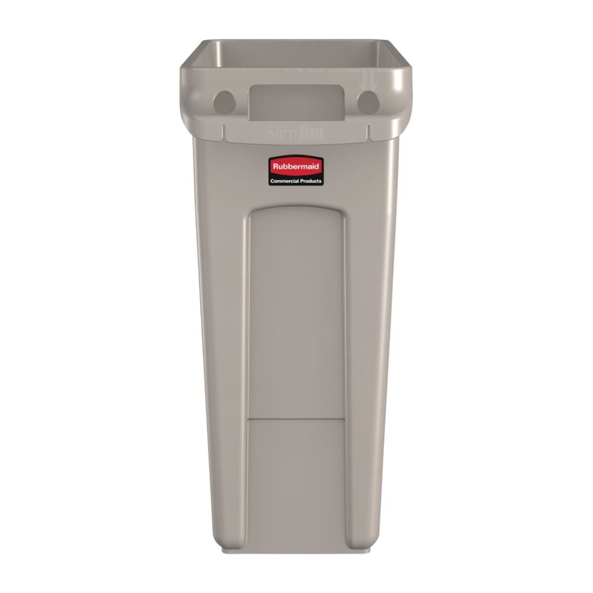 Picture of Rubbermaid Slim Jim Bin with Venting Channels Beige 60Ltr