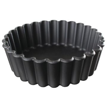 Picture of Matfer Bourgeat Exoglass Mini Pie Moulds Fluted 100mm (12 Pack)