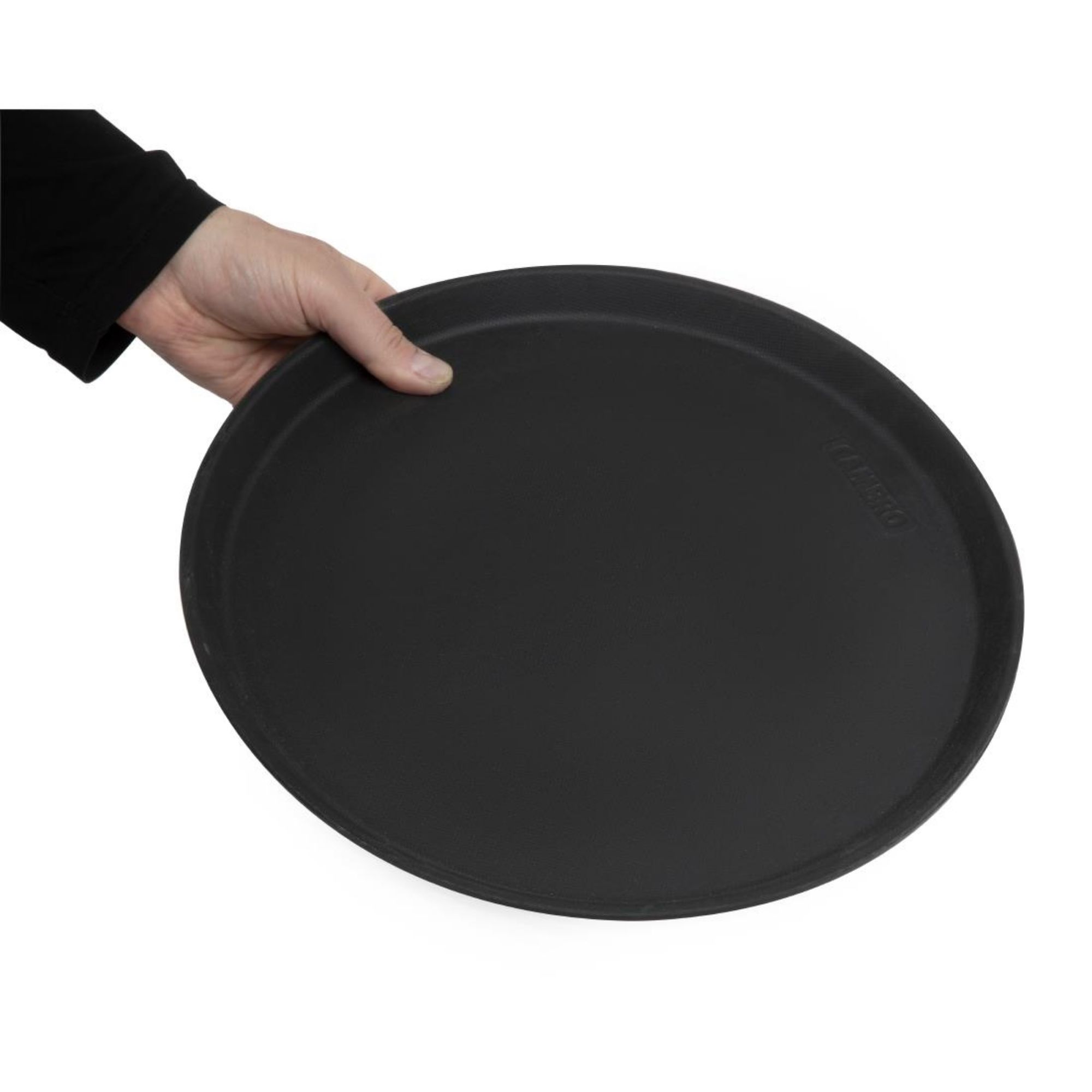 Picture of Cambro Camtread Fibreglass Round Non-Slip Tray Black 355mm