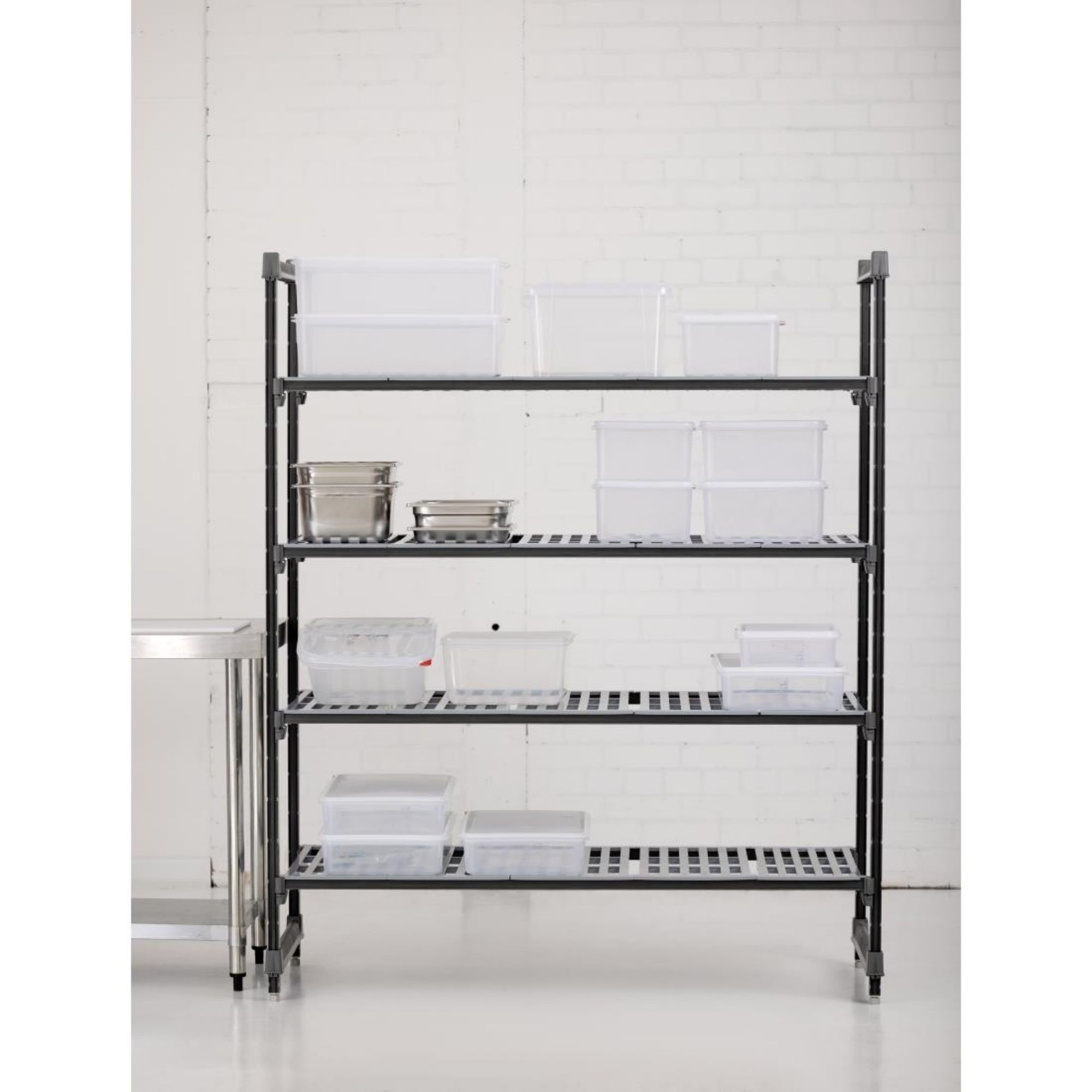 Picture of Cambro Camshelving Basics Plus 4 Tier Shelving Starter Unit 1830 x 1525 x 610mm
