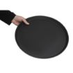 Picture of Cambro Camtread Fibreglass Round Non-Slip Tray Black 405mm