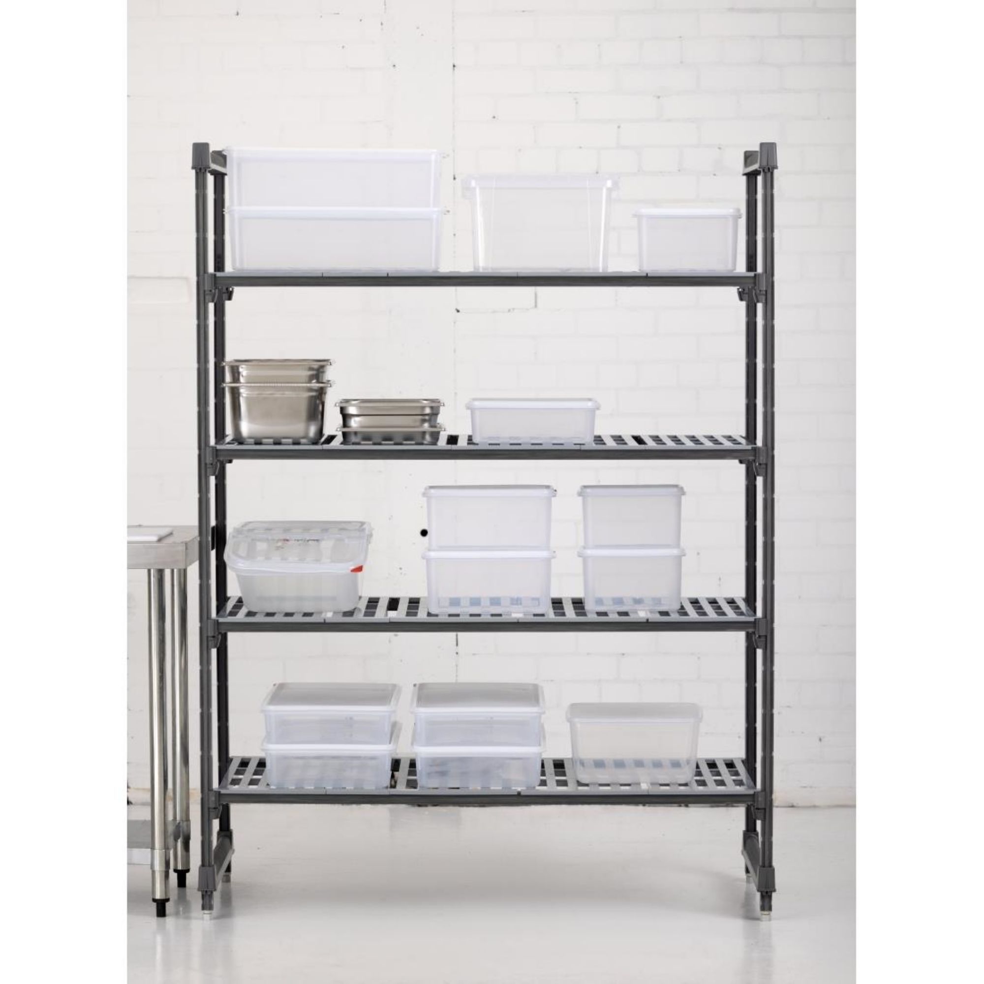 Picture of Cambro Camshelving Basics Plus 4 Tier Shelving Starter Unit 1830 x 1375 x 610mm