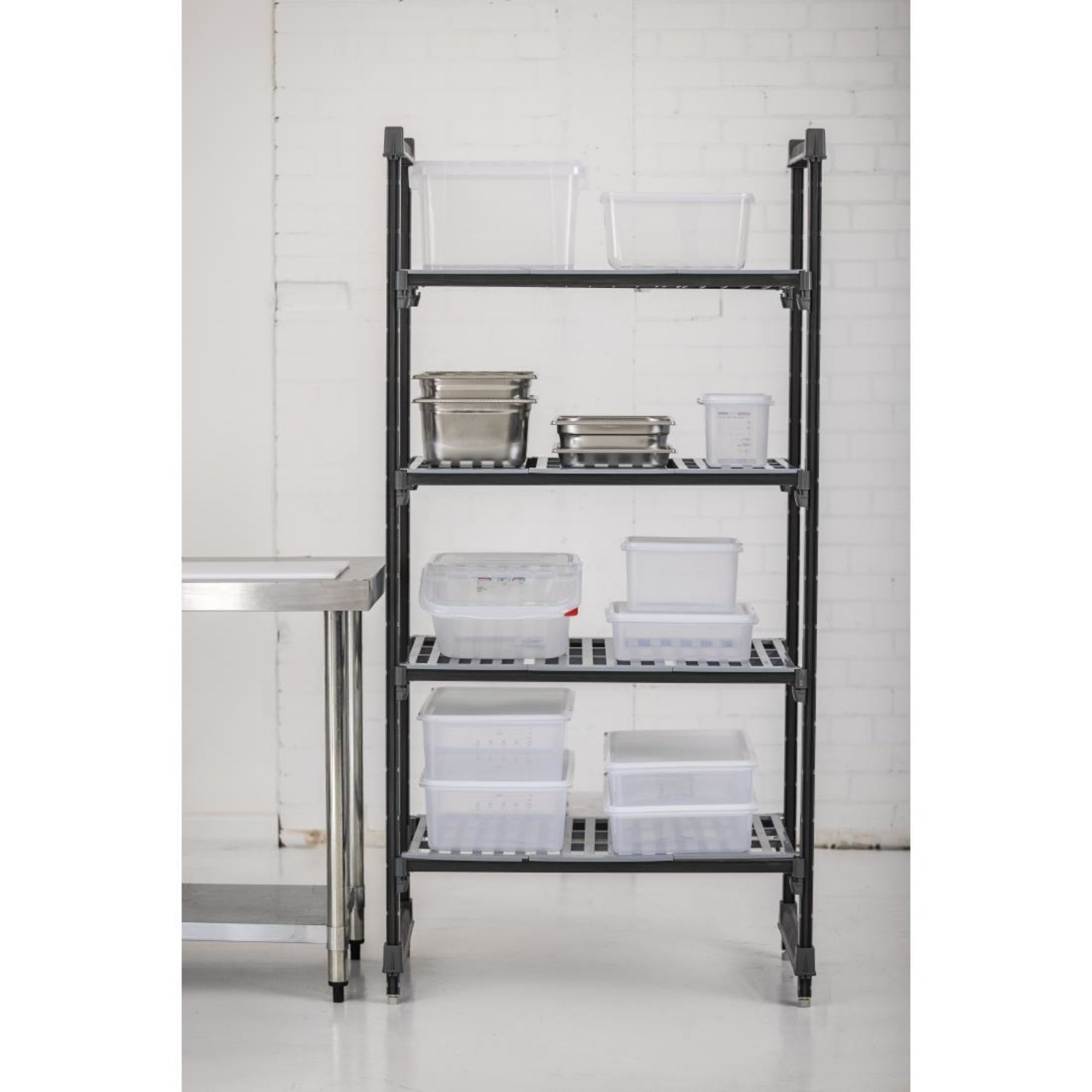 Picture of Cambro Camshelving Basics Plus 4 Tier Shelving Starter Unit 1830 x 915 x 610mm