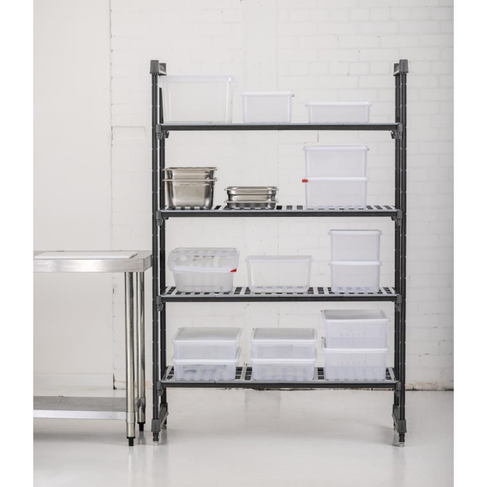 Picture of Cambro Camshelving Basics 4 Tier Shelving Starter Unit 1830 x 1220 x 540mm