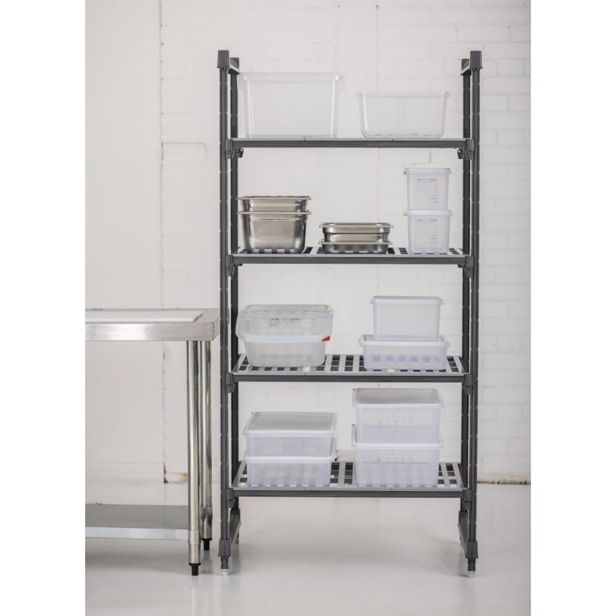 Picture of Cambro Camshelving Basics 4 Tier Shelving Starter Unit 1830 x 915 x 540mm