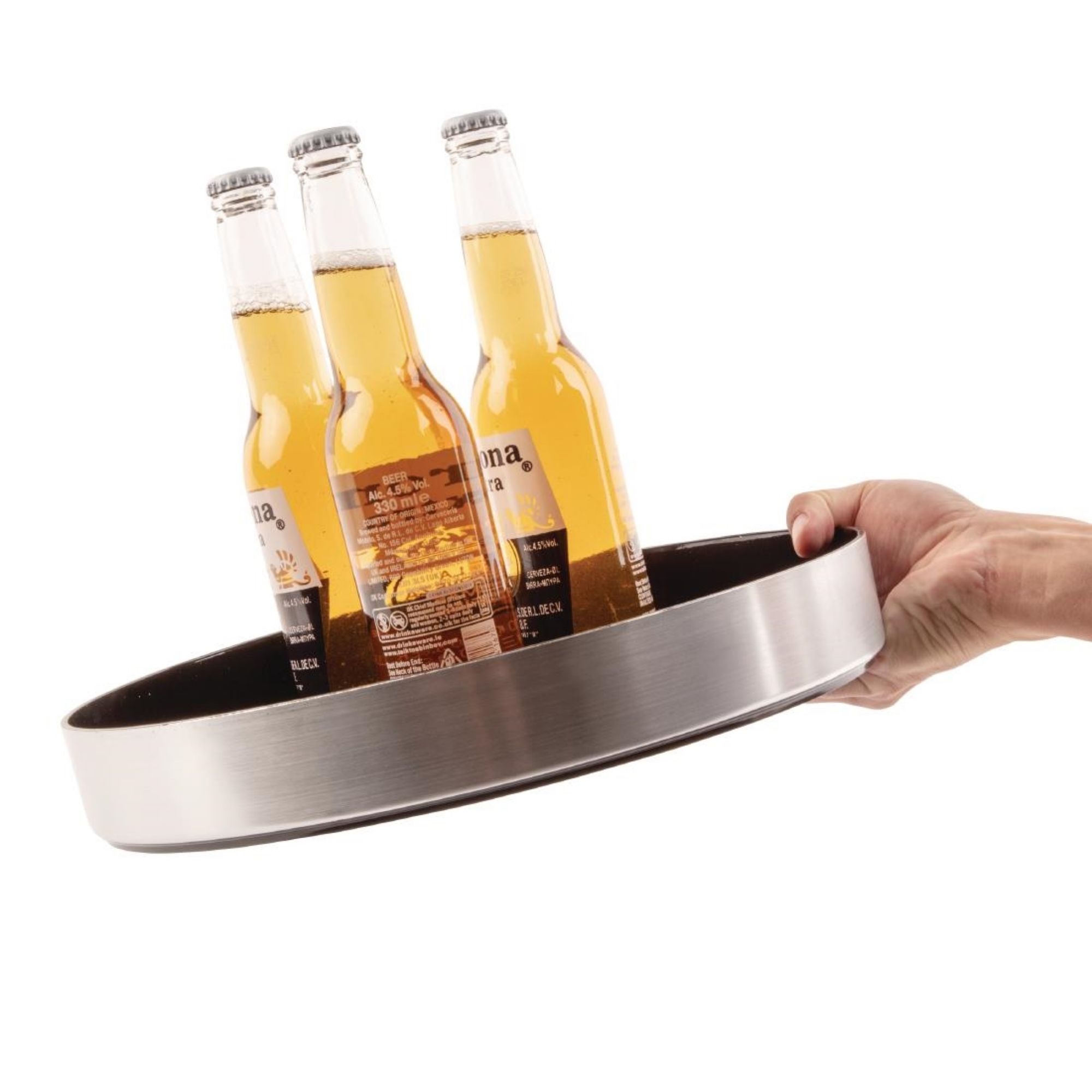 Picture of Beaumont Aluminium Round Non-Slip Drinks Tray 330mm