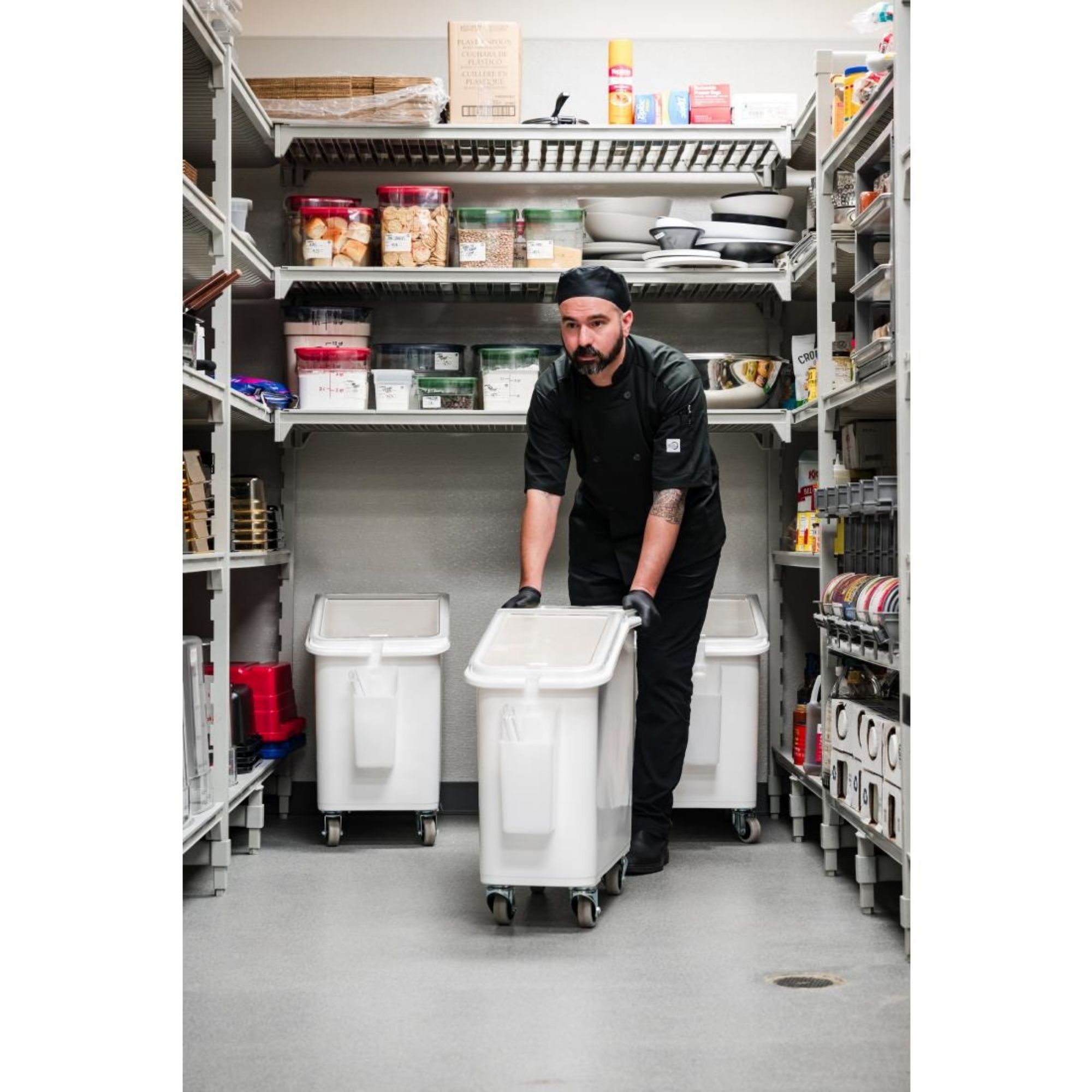 Picture of Cambro Mobile Ingredient Bin White 81Ltr