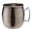 Picture of Beaumont Antique Brass Plated Curved Moscow Mule Mug 500ml