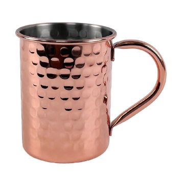 Picture of Beaumont Copper-Plated Hammered Mug 400ml