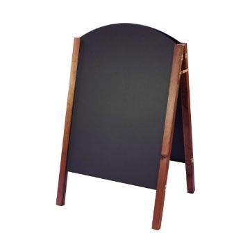 Picture of Beaumont Curved Top A-Board Oak 1100x665mm