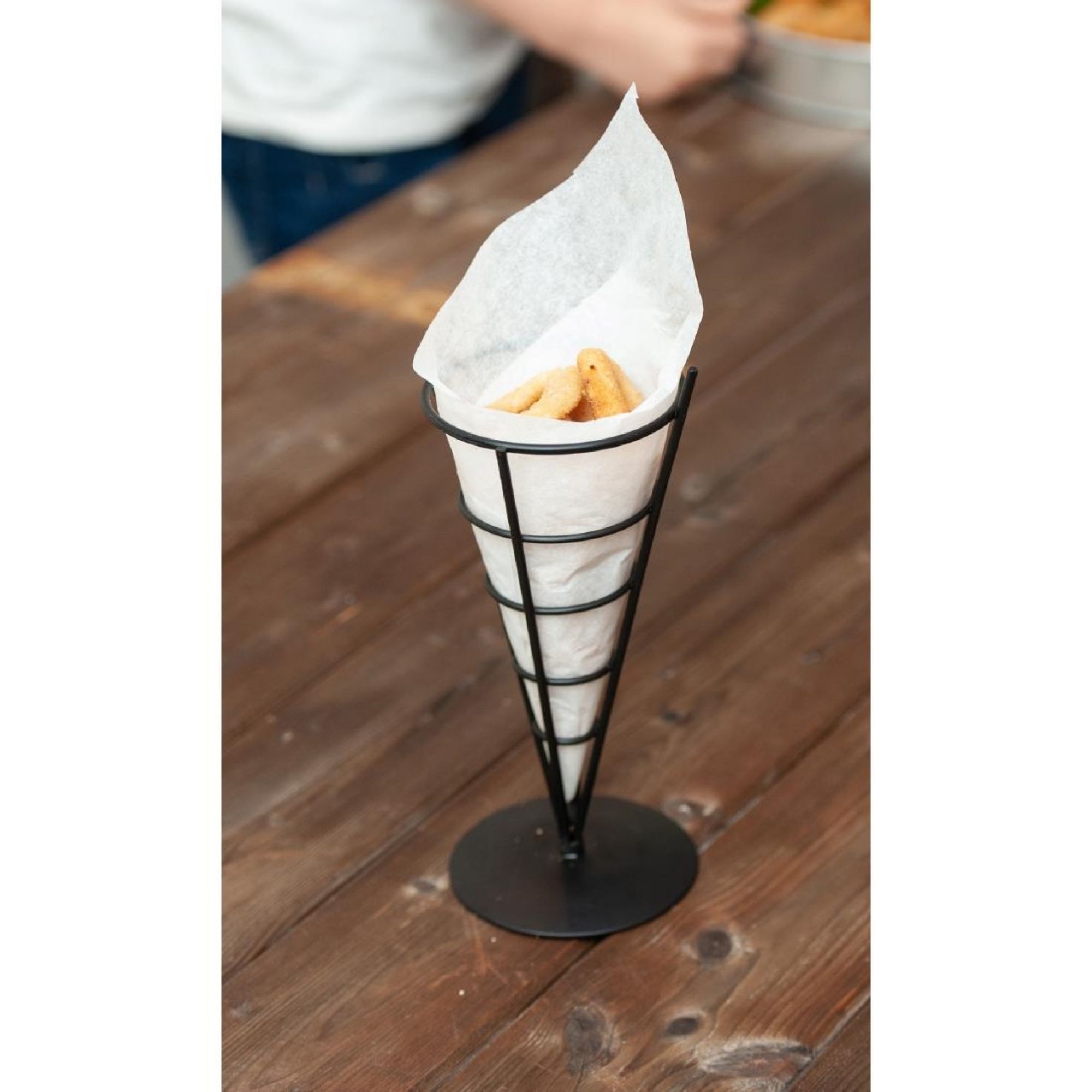 Picture of Beaumont Wire French Fry Cone And Ramekin Holder Black