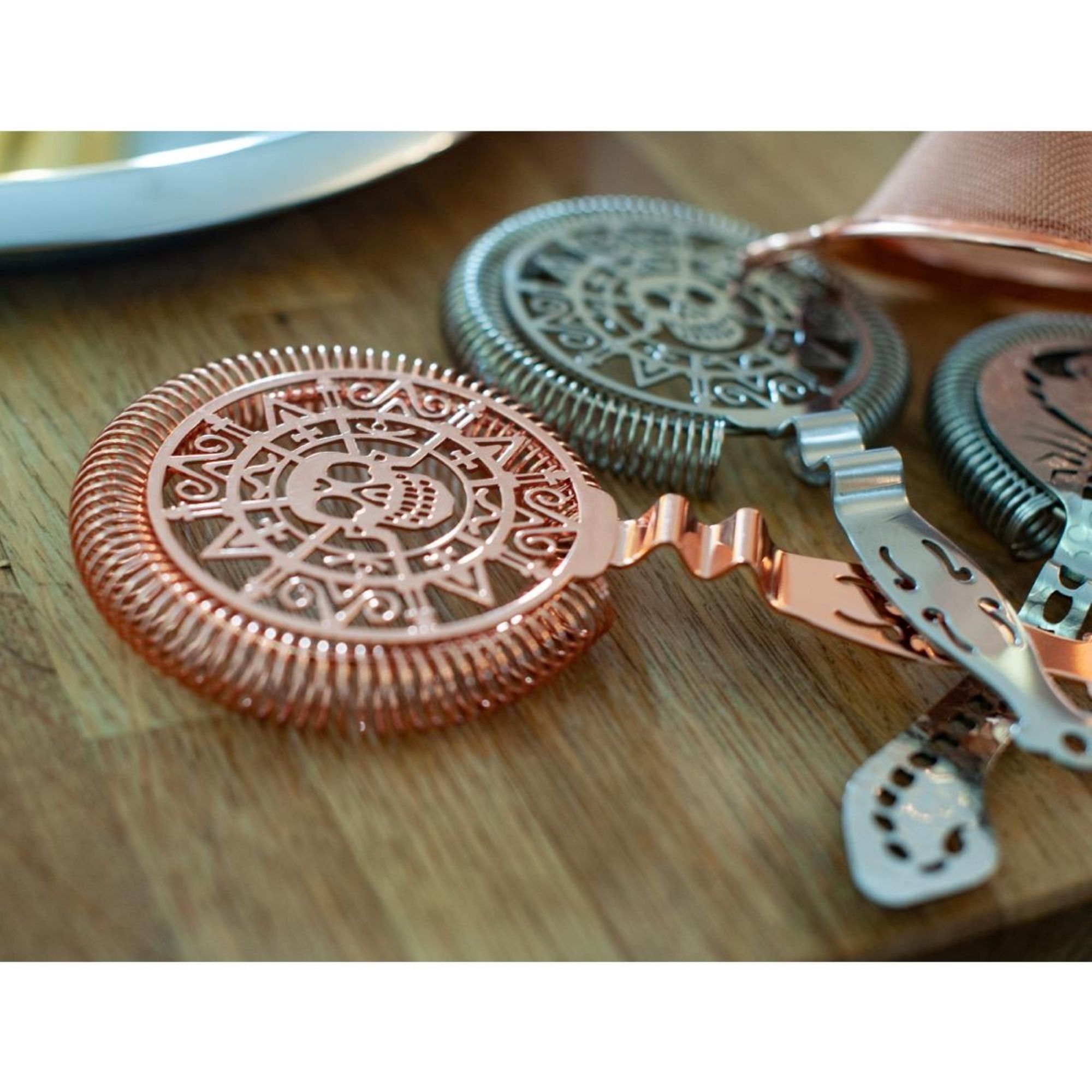 Picture of Beaumont Copper Plated Skull Throwing Strainer