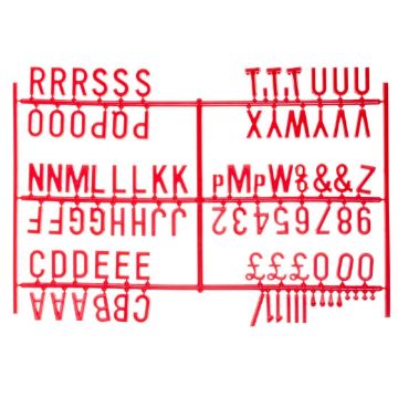 Picture of Beaumont 19mm Letter Set (540 characters) Red